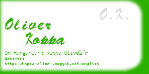 oliver koppa business card